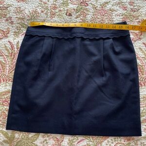 J. Crew Dark Blue Wool Mini Skirt